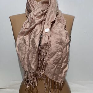 Bijoux Terner Women's Tan Tassel Textured Jacquard Poncho OS (NWT)